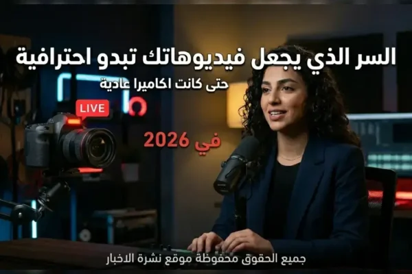 اكتشف السر الذي يجعل فيديوهاتك احترافية حتى لو كانت الكاميرا عادية. دليل شامل لعام 2026