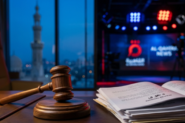 مبنى دار القضاء العالي وجهات التحقيق القضائية في مصر لمتابعة قضية الإعلامية جولي أمين