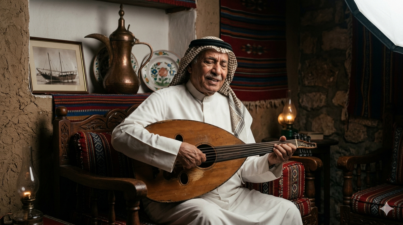 الفنان الكويتي عبد المحسن يعقوب المهنا أحد رواد الأغنية الكويتية خلال مسيرته الفنية الطويلة