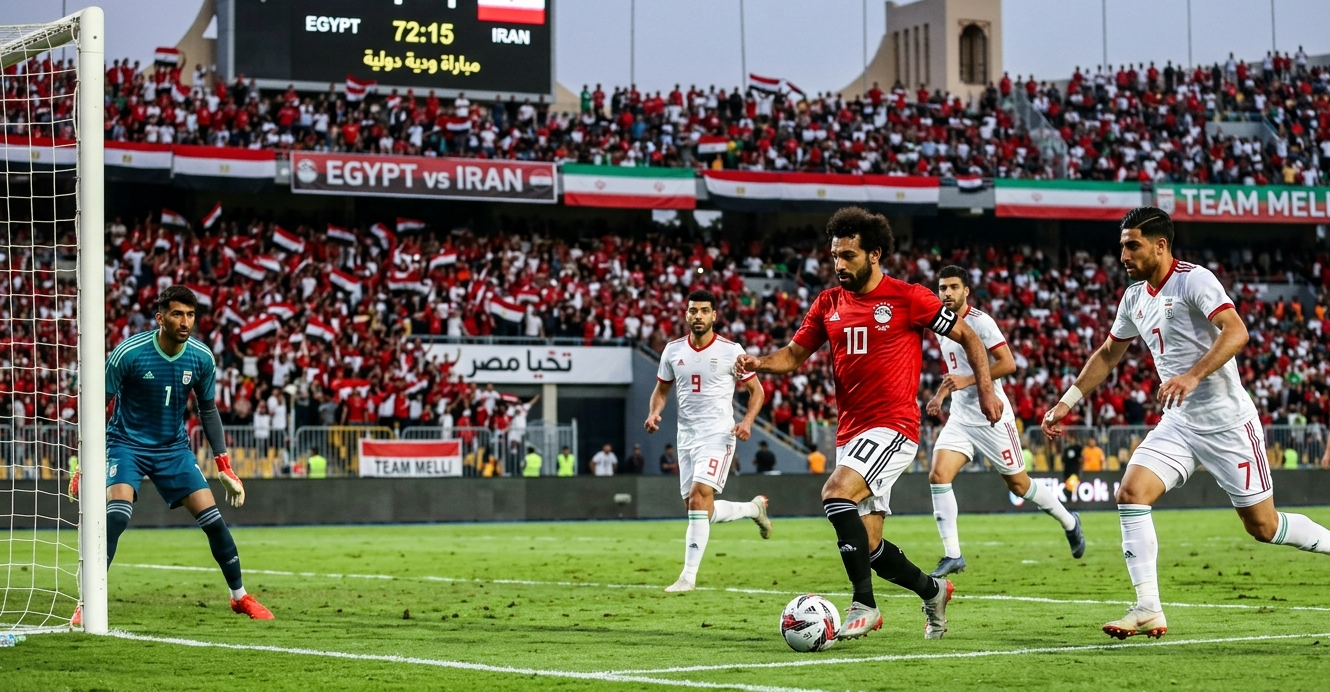 محمد صلاح خلال استعدادات منتخب مصر لمواجهة إيران في الجولة الثالثة من كأس العالم 2026