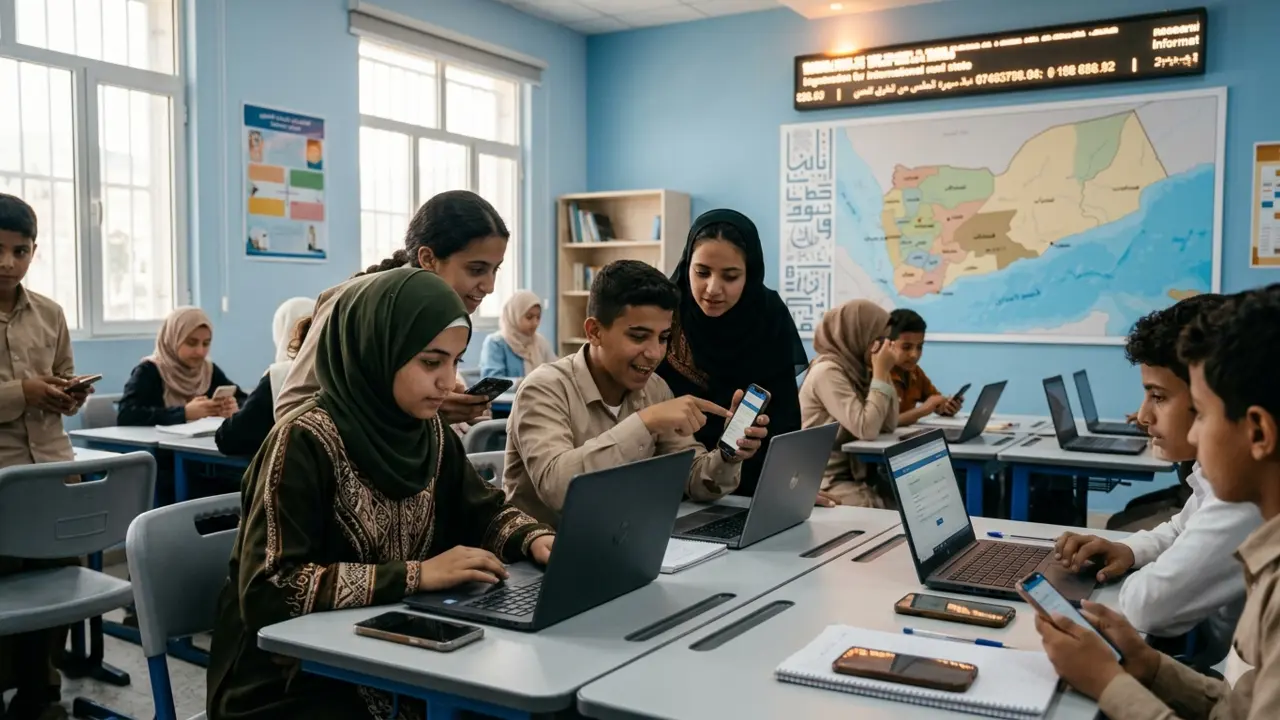 نتائج التاسع اليمن 2026: رابط الاستعلام برقم الجلوس وموعد الإعلان طالب يمني يتابع نتائج الصف التاسع 2026 عبر الإنترنت في صنعاء وعدن ومأرب وتعز