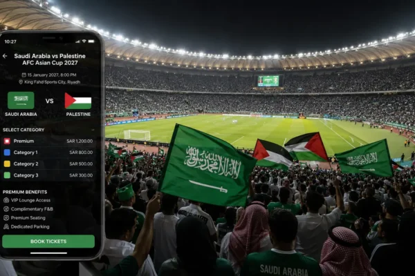 حجز تذاكر السعودية ضد فلسطين