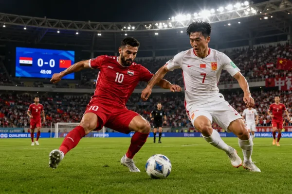 مواجهة منتخب سوريا ضد الصين في بطولة كأس آسيا 2027 بمدينة جدة