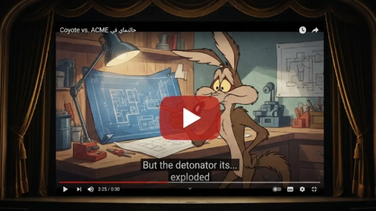 فيلم جون سينا الجديد Coyote vs. Acme 2026 مشهد يعكس أجواء فيلم كويوت ضد أكمي 2026 بين الصحراء وقاعة المحكمة
