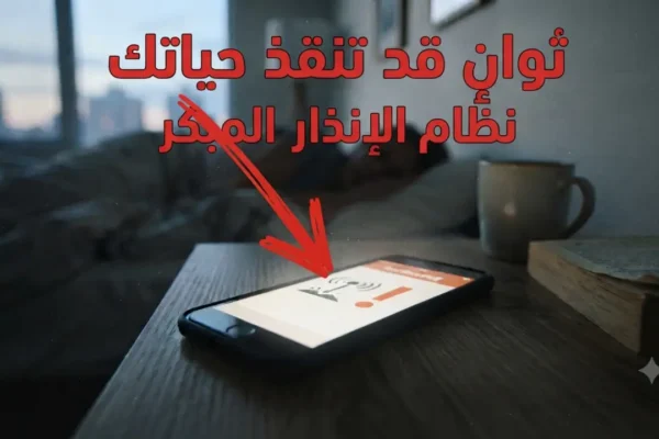 إزاي موبايل الأندرويد عرف بالزلزال قبل ما يحصل - هاتف يعرض تنبيه زلزال
