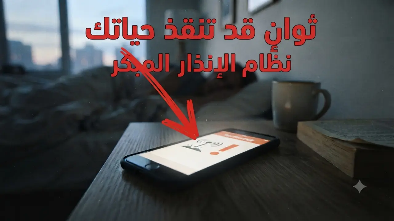 إزاي موبايل الأندرويد عرف بالزلزال قبل ما يحصل - هاتف يعرض تنبيه زلزال