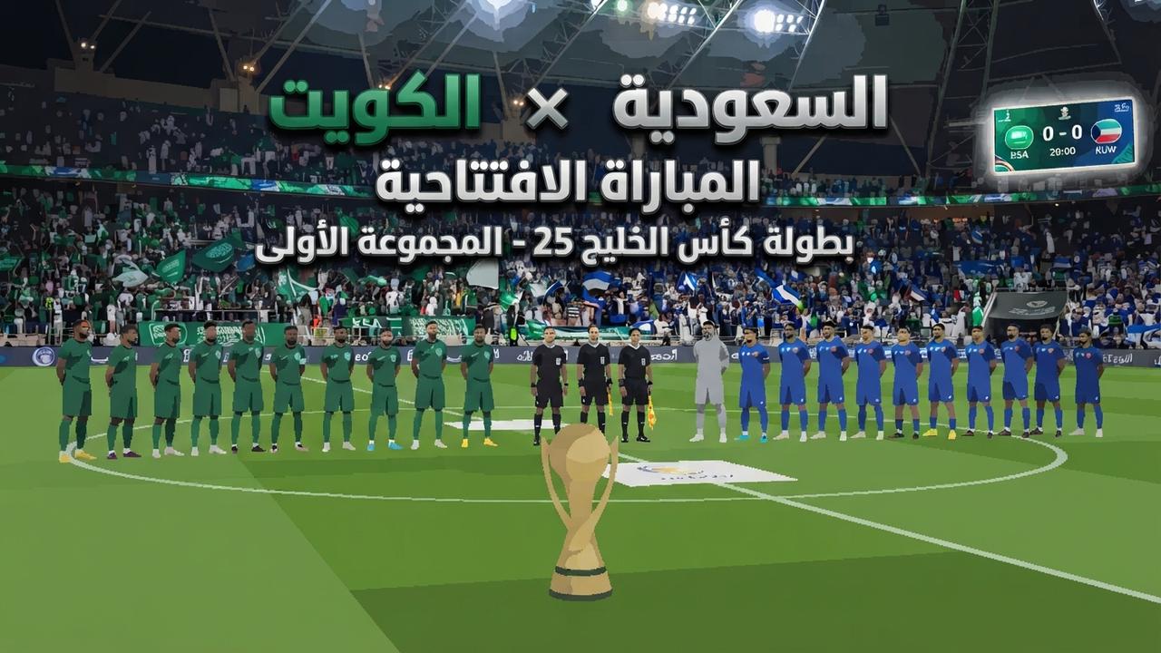 السعودية ضد الكويت في افتتاح خليجي 27 وموعد المباراة والقنوات الناقلة