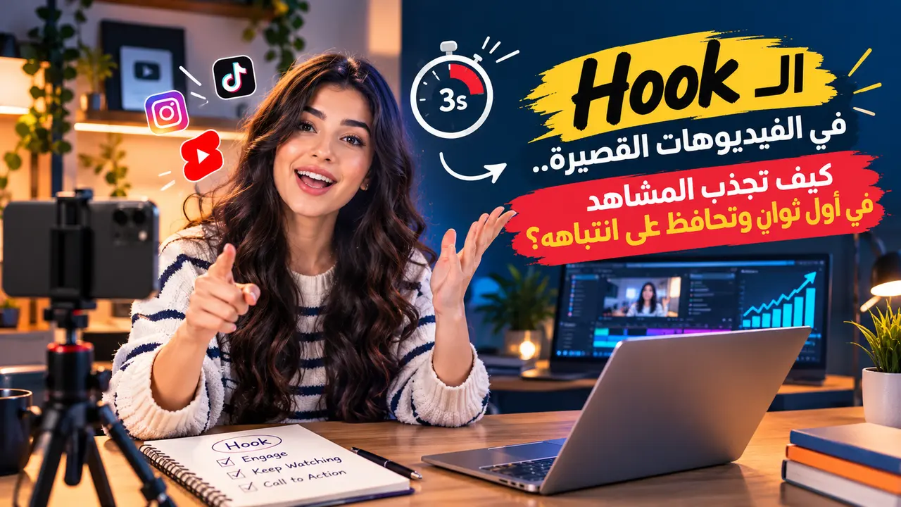 الـ Hook في الفيديوهات القصيرة.. كيف تجذب المشاهد في أول ثوانٍ وتحافظ على انتباهه؟
